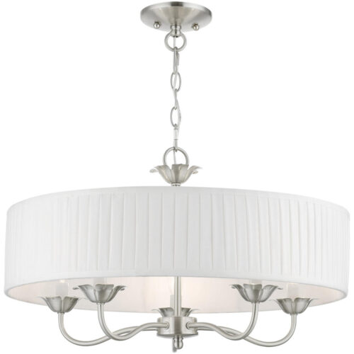 41775-91_03 41775-91 5 Light Brushed Nickel Pendant Chandelier-Lighting LumensChandeliers
