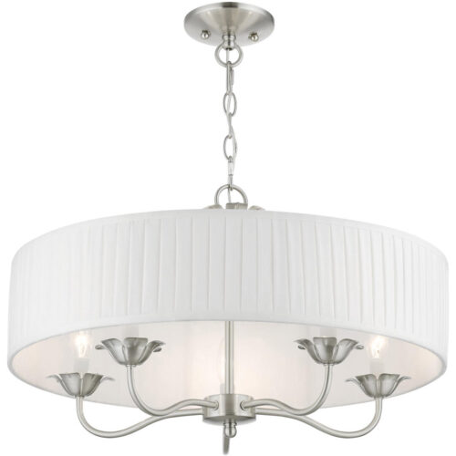41775-91_04 41775-91 5 Light Brushed Nickel Pendant Chandelier-Lighting LumensChandeliers