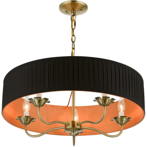 41865-01 5 Light Antique Brass Pendant Chandelier-Lighting LumensChandeliers