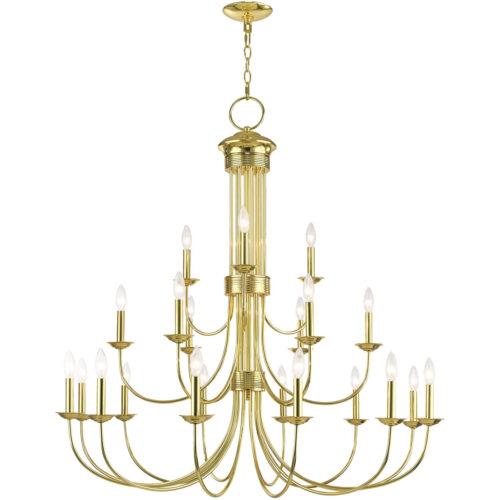 42688-02_01 21 Light Polished Brass Foyer Chandelier with Steel base material-Lighting LumensChandeliers