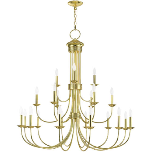 42688-02_02 21 Light Polished Brass Foyer Chandelier with Steel base material-Lighting LumensChandeliers