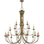 42688-48 21 Light Antique Gold Leaf Extra Large Chandelier-Lighting LumensChandeliers