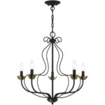 42905-04_01 42905-04 5 Light Black Chandelier-Lighting LumensChandeliers