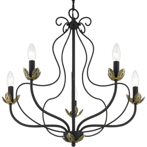 42905-04_04 42905-04 5 Light Black Chandelier-Lighting LumensChandeliers