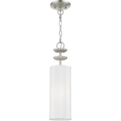 42981-91 1 Light Brushed Nickel Mini Pendant-Lighting LumensPendant Lights
