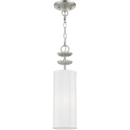 42981-91_01 42981-91 1 Light Brushed Nickel Mini Pendant-Lighting LumensPendant Lights