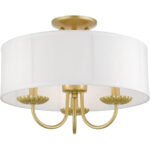 42989-33 3 Light Soft Gold Semi-Flush Mount-Lighting LumensSemi Flush