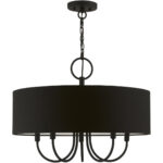 43445-04 5 Light Black Pendant Chandelier-Lighting LumensChandeliers