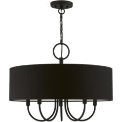 43445-04 5 Light Black Pendant Chandelier-Lighting LumensChandeliers
