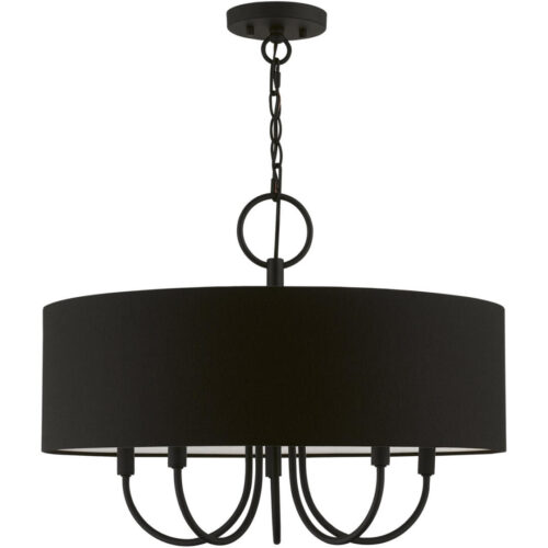 43445-04 5 Light Black Pendant Chandelier-Lighting LumensChandeliers