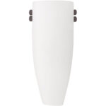 4480-99_02 5.75 inch 1 Light Bronze & Brushed Nickel Wall Sconce with Satin White Glass Shade-Lighting LumensWall Sconces