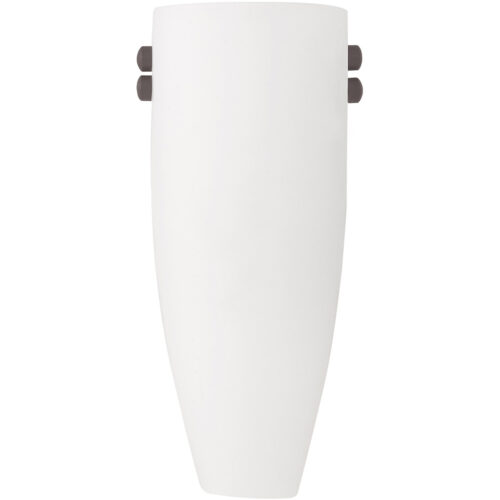 4480-99_02 5.75 inch 1 Light Bronze & Brushed Nickel Wall Sconce with Satin White Glass Shade-Lighting LumensWall Sconces