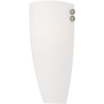 4480-99_06 5.75 inch 1 Light Bronze & Brushed Nickel Wall Sconce with Satin White Glass Shade-Lighting LumensWall Sconces