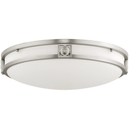 4488-91_02 3 Light Brushed Nickel Ceiling Light fixture with Steel base material-Lighting LumensFlush Mount Ceiling Lights