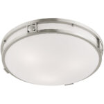 4488-91_04 3 Light Brushed Nickel Ceiling Light fixture with Steel base material-Lighting LumensFlush Mount Ceiling Lights