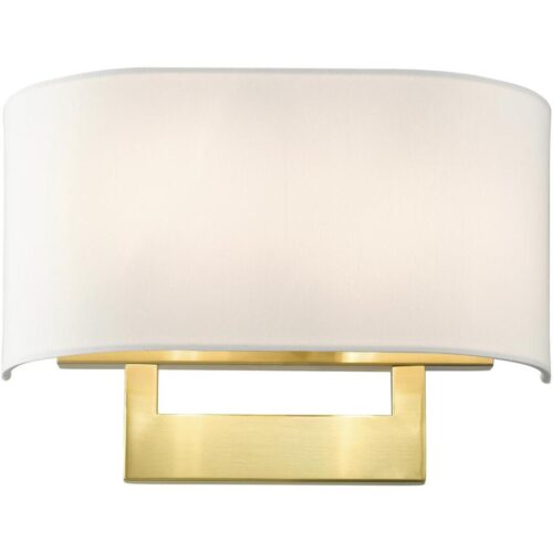 45221-12 2 Light Satin Brass Medium ADA Sconce-Lighting LumensWall Sconces