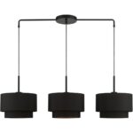 45617-04 3 Light Black Large Linear Chandelier-Lighting LumensChandeliers