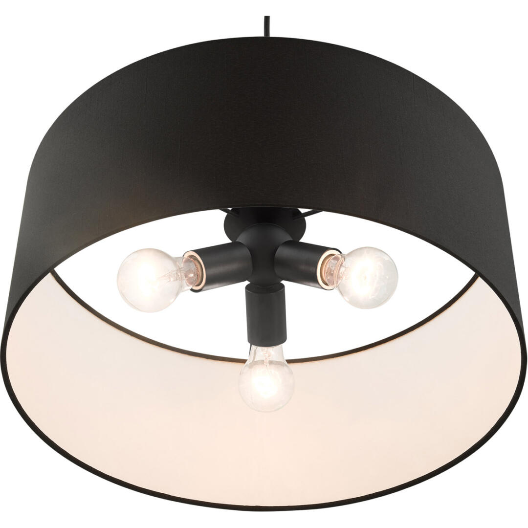 45660-04 3 Light Black Pendant-Lighting LumensPendant Lights