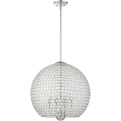 45724-91_02 45724-91 4 Light Brushed Nickel Pendant-Lighting LumensPendant Lights