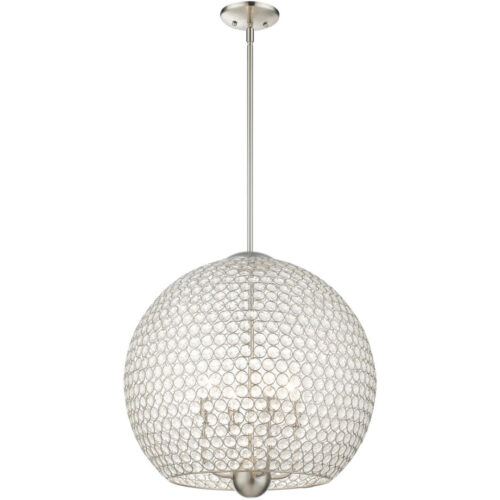 45724-91_04 45724-91 4 Light Brushed Nickel Pendant-Lighting LumensPendant Lights