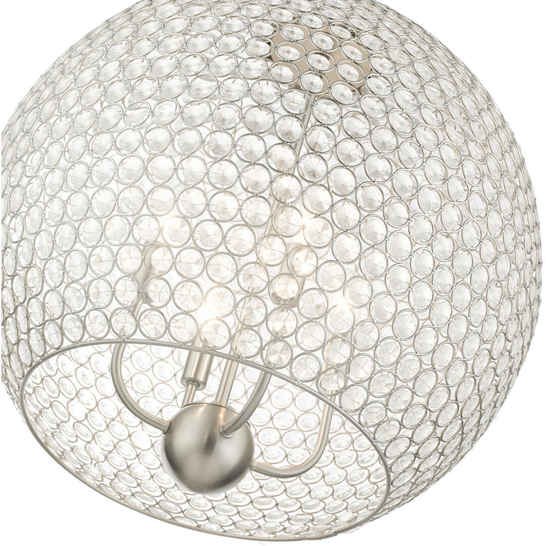 45724-91 4 Light Brushed Nickel Pendant-Lighting LumensPendant Lights