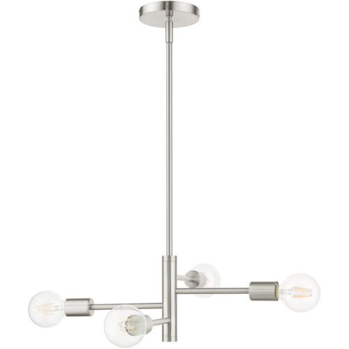 45864-91 4 Light Brushed Nickel Chandelier-Lighting LumensChandeliers