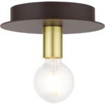 45871-07 1 Light Bronze Flush Mount-Lighting LumensBath/Flush Mounts