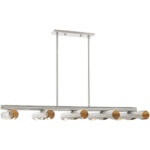 45898-91_02 45898-91 10 Light Brushed Nickel Linear Chandelier-Lighting LumensChandeliers