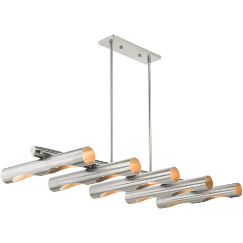 45898-91_05 45898-91 10 Light Brushed Nickel Linear Chandelier-Lighting LumensChandeliers