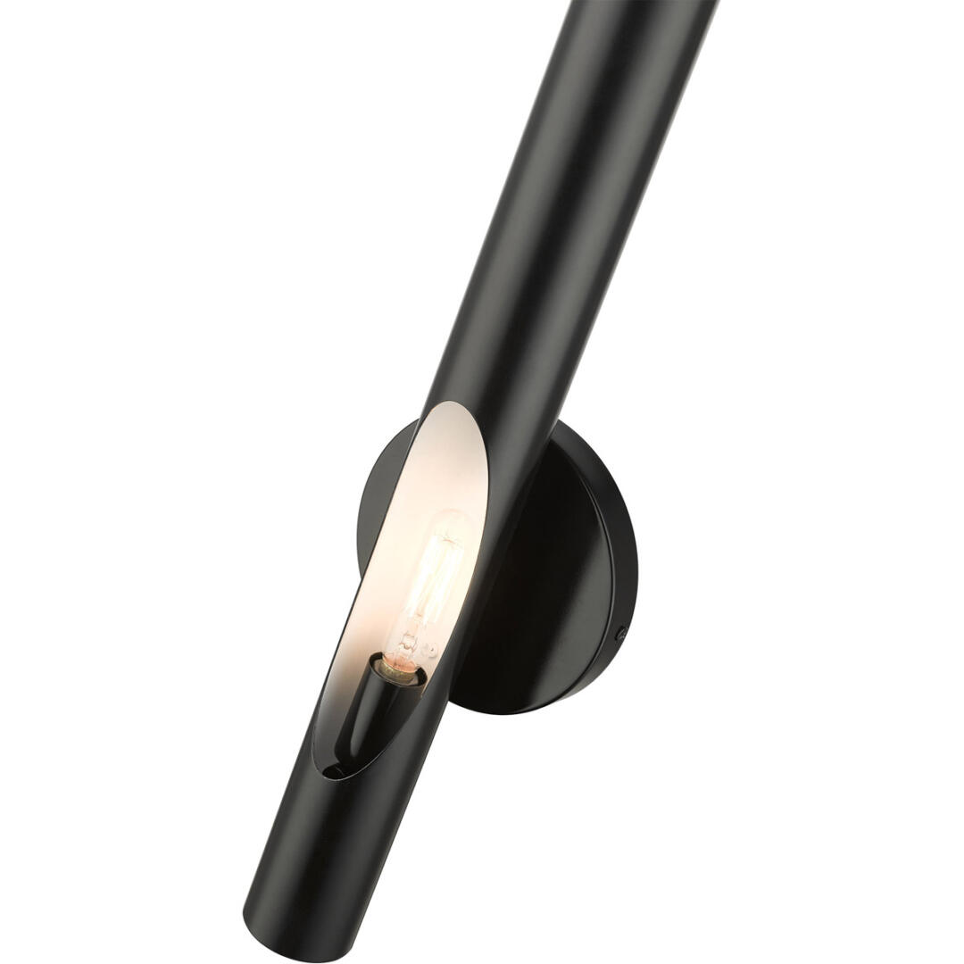 45911-68 1 Light Shiny Black ADA Single Sconce-Lighting LumensWall Sconces