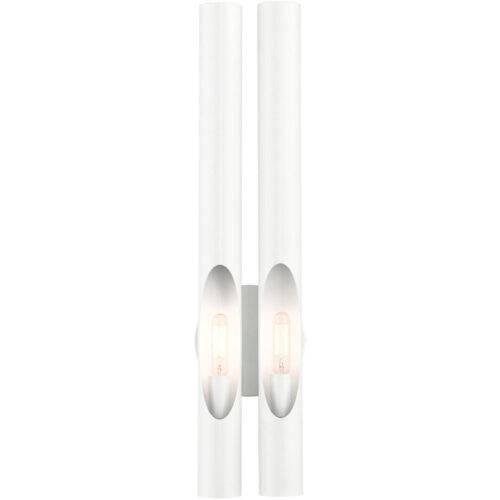45912-69_01 45912-69 2 Light Shiny White ADA Double Sconce-Lighting LumensWall Sconces