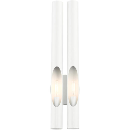 45912-69_03 45912-69 2 Light Shiny White ADA Double Sconce-Lighting LumensWall Sconces