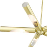 45915-12 5 Light Satin Brass Chandelier-Lighting LumensChandeliers