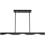 45917-46 3 Light Black Chrome Linear Chandelier-Lighting LumensChandeliers