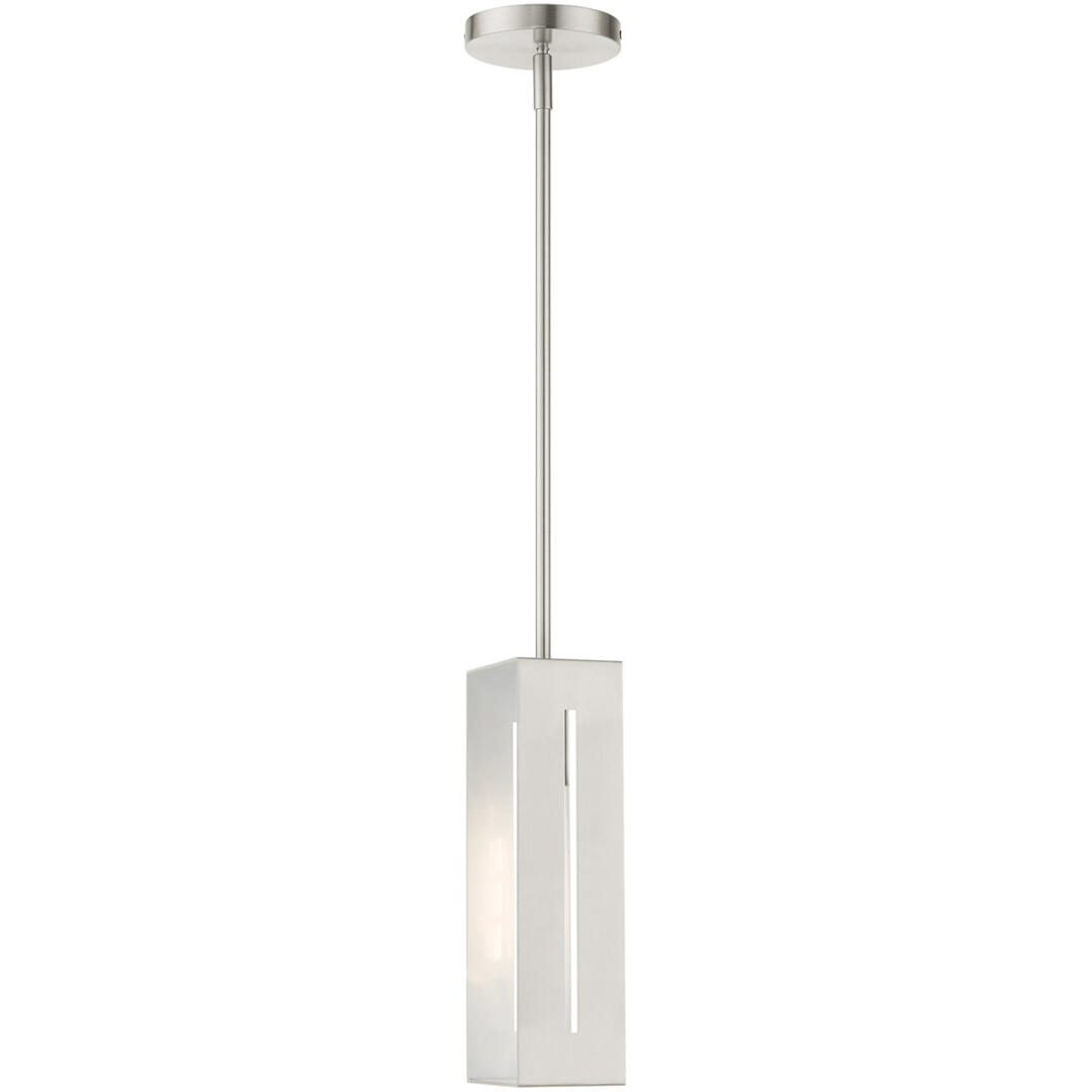 45951-91 1 Light Brushed Nickel Pendant-Lighting LumensPendant Lights