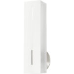 45953-13_02 45953-13 1 Light Textured White with Brushed Nickel Finish Accents ADA Single Sconce-Lighting LumensWall Sconces
