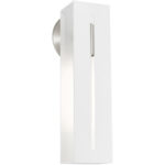 45953-13_05 45953-13 1 Light Textured White with Brushed Nickel Finish Accents ADA Single Sconce-Lighting LumensWall Sconces