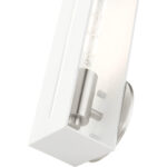 45953-13_08 45953-13 1 Light Textured White with Brushed Nickel Finish Accents ADA Single Sconce-Lighting LumensWall Sconces