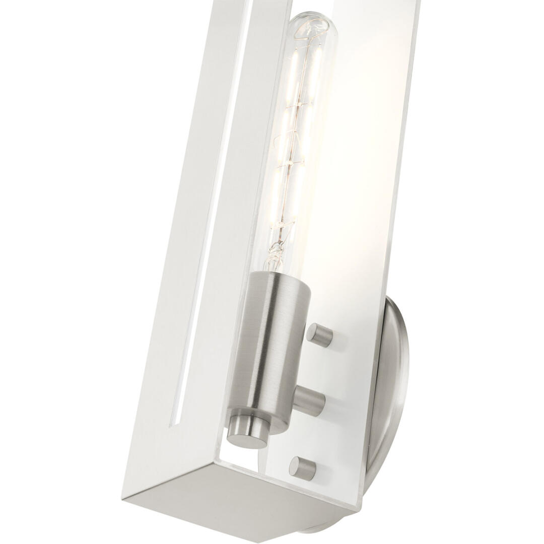 45953-91 1 Light Brushed Nickel ADA Single Sconce-Lighting LumensWall Sconces