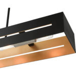 45957-14_08 45957-14 4 Light Textured Black with Brushed Nickel Accents Linear Chandelier-Lighting LumensChandeliers