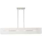 45957-91_01 45957-91 4 Light Brushed Nickel Linear Chandelier-Lighting LumensChandeliers