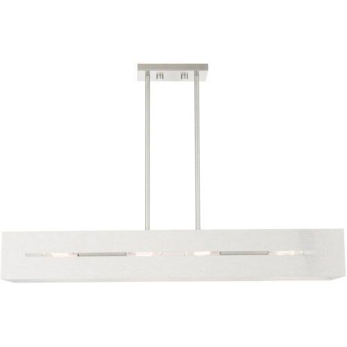 45957-91_01 45957-91 4 Light Brushed Nickel Linear Chandelier-Lighting LumensChandeliers