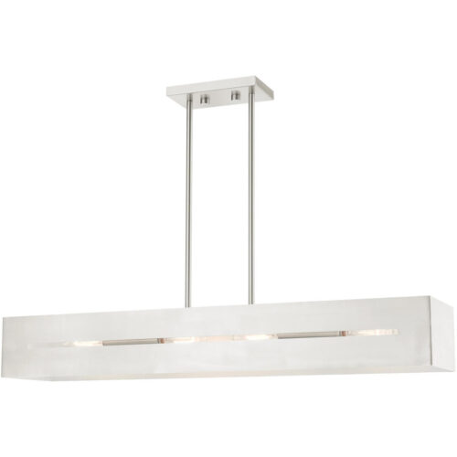 45957-91_04 45957-91 4 Light Brushed Nickel Linear Chandelier-Lighting LumensChandeliers