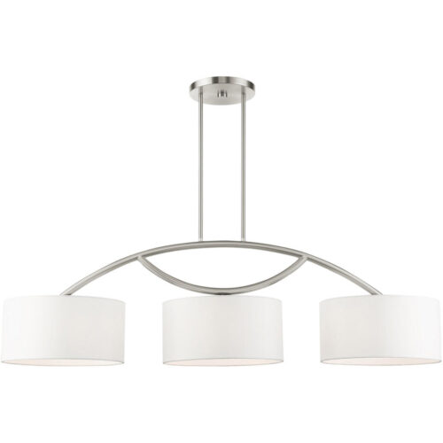 45983-91_01 45983-91 3 Light Brushed Nickel Linear Chandelier-Lighting LumensChandeliers