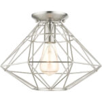46248-91 1 Light Brushed Nickel Flush Mount-Lighting LumensBath/Flush Mounts