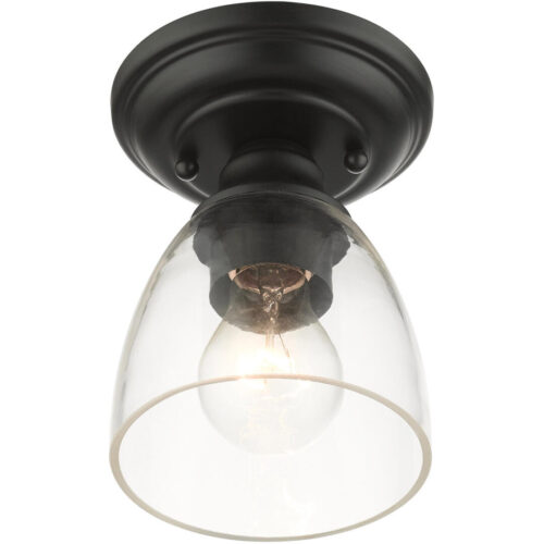 46331-04 1 Light Black Flush Mount-Lighting LumensBath/Flush Mounts