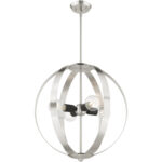 46415-91 4 Light Brushed Nickel Chandelier-Lighting LumensChandeliers