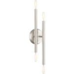 5.125 inch 4 Light Brushed Nickel ADA Wall Sconce with Steel base material-Lighting LumensWall Sconces