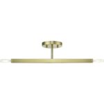 46842-01 2 Light Antique Brass Semi-Flush-Lighting LumensSemi Flush