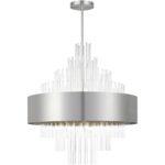 48877-91 14 Light Brushed Nickel Large Pendant Chandelier-Lighting LumensChandeliers